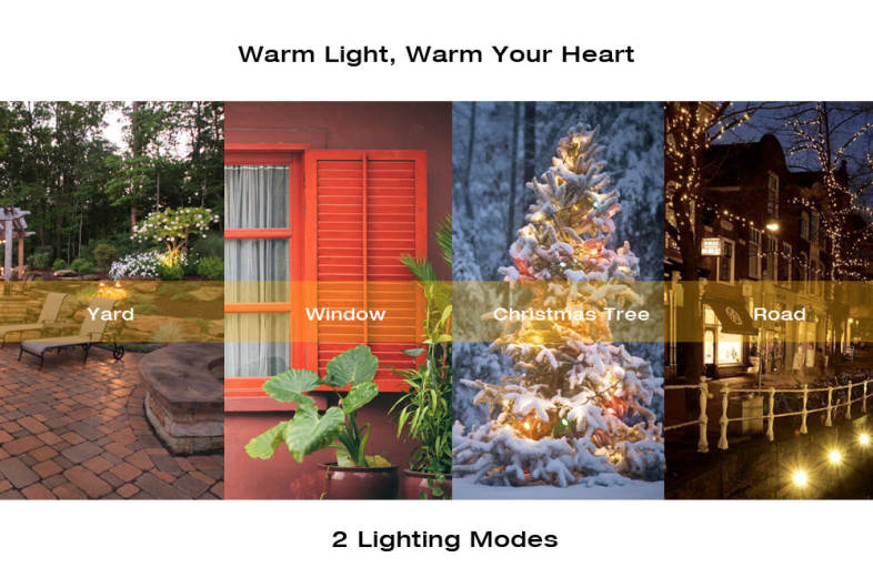 Solar Powered Waterproof Letter String Lamp Home Yard Christmas Decoration