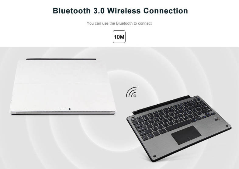 Wireless Bluetooth 3.0 Keyboard Detachable Removable PU Leather Case Cover for Microsoft Surface Pro 3 / 4 / 5