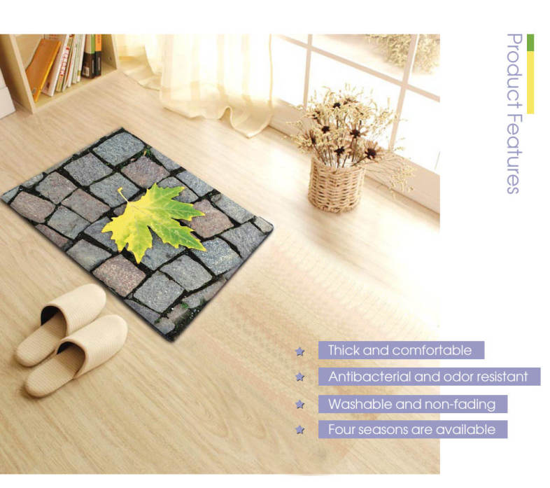 Rectangular Bedroom Toilet Non-slip Mat Carpet