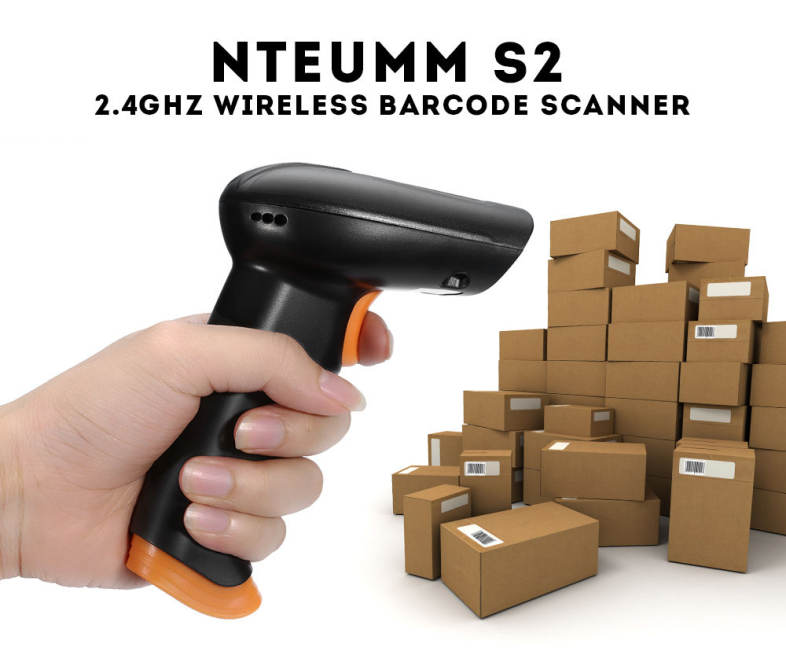 NTEUMM S2 2.4GHz Wireless Barcode Scanner Handheld Bar-code Reader