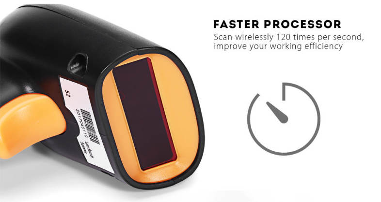 NTEUMM S2 2.4GHz Wireless Barcode Scanner Handheld Bar-code Reader