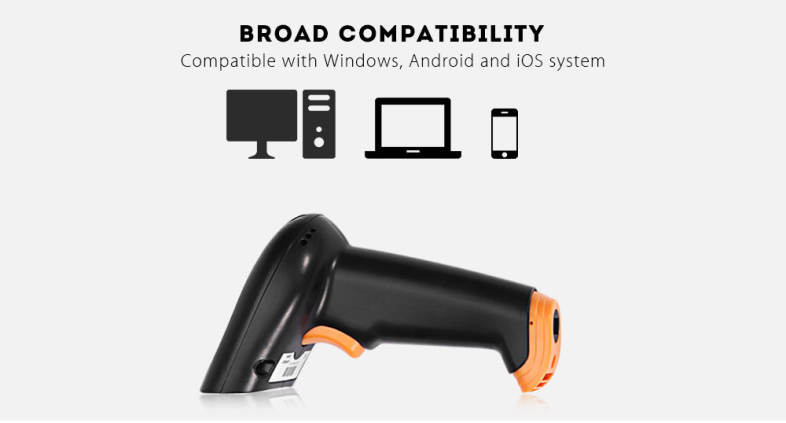 NTEUMM S2 2.4GHz Wireless Barcode Scanner Handheld Bar-code Reader