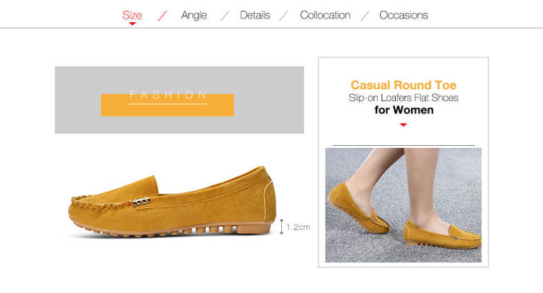 Casual Round Toe Slip-on Non-slip Loafers Women Flat Shoes