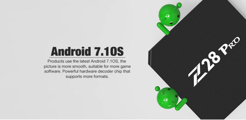Z28 Pro RK3328 Cortex - A53 Smart TV Box Android 7.1 Support H.265 4K x 2K 1   8GB