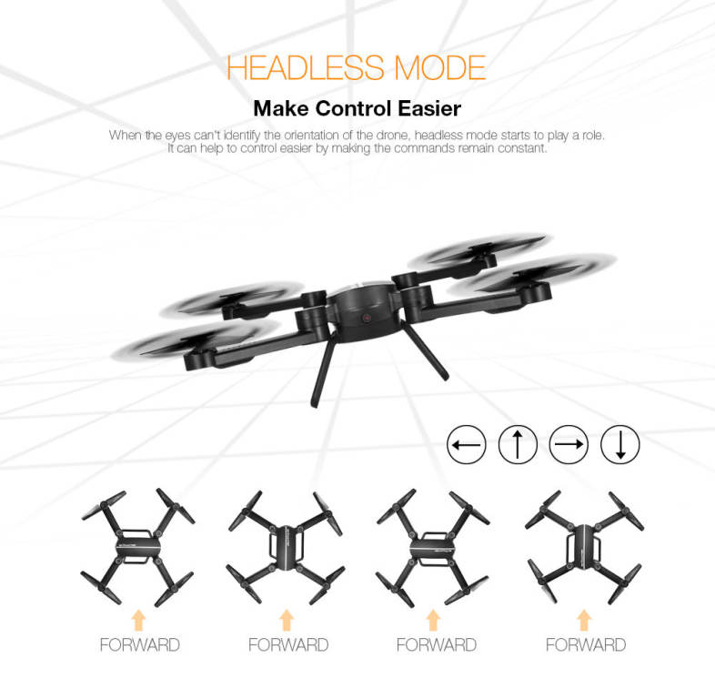 X8TW Foldable 0.41MP WiFi Camera RC Quadcopter 2.4G 4CH 6-axis Gyro Altitude Hold Headless Mode Drone RTF