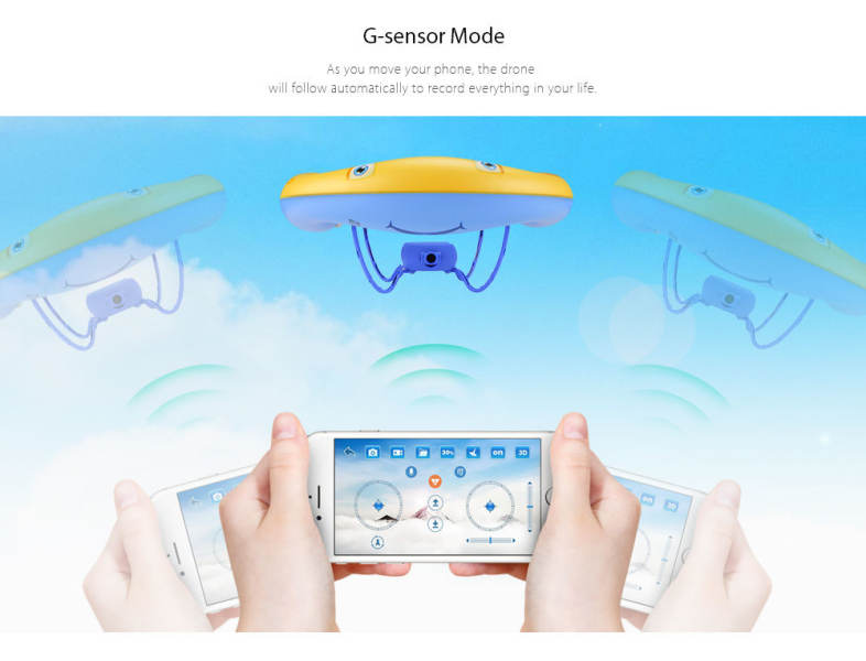 HITEHOME 16011 Airbag RC Drone BNF WiFi FPV 0.3MP Camera / Voice Control / G-sensor Mode