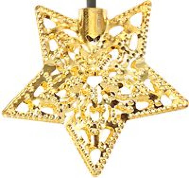 Solar Powered Waterproof 20 LEDs Iron Star String Lamp Home Yard Christmas Decoration