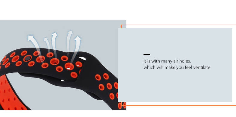 Wristband for Xiaomi Mi Band 2 Ventilation Color Mix