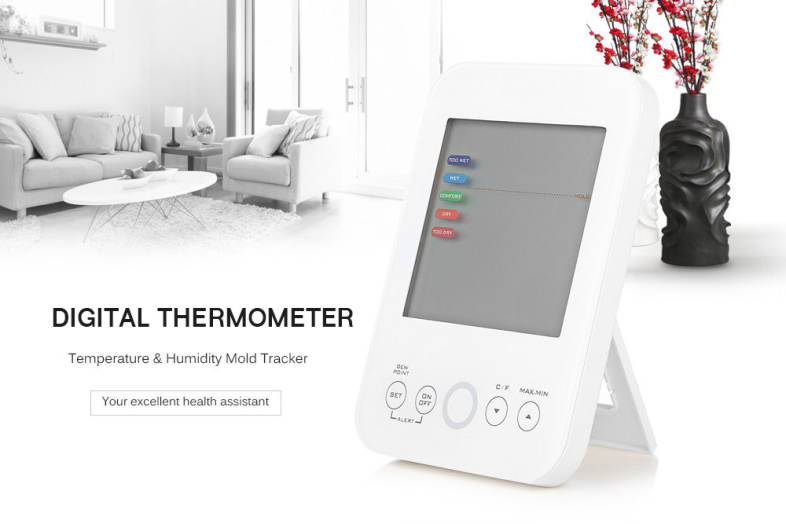 Digital Thermometer Indoor Mold Reminder Temperature and Humidity Hygrometer