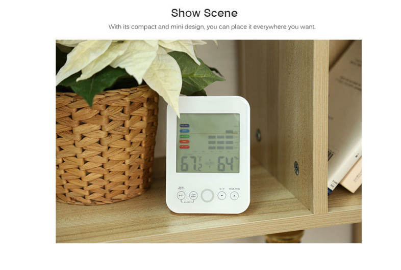 Digital Thermometer Indoor Mold Reminder Temperature and Humidity Hygrometer