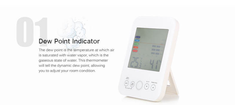 Digital Thermometer Indoor Mold Reminder Temperature and Humidity Hygrometer