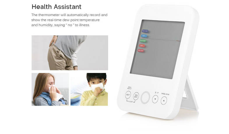 Digital Thermometer Indoor Mold Reminder Temperature and Humidity Hygrometer