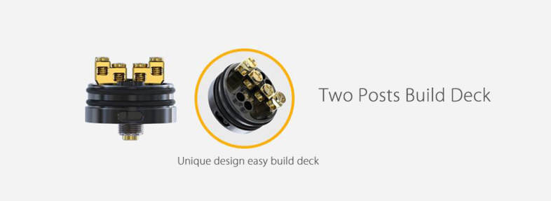 Original IJOY Wondervape RDA with Dual Posts Deck / Adjustable Side Airflow for E Cigarette