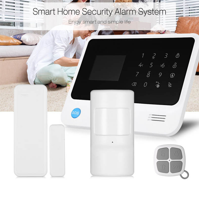GS - G90B Plus GSM WiFi / GPRS / SMS 2.5 inch LED Touch Keypad Alarm System Home Security