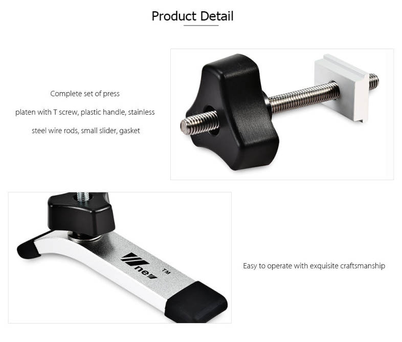 Metal Hold Down Clamp Set T-slot Press Platen Woodworking Tool