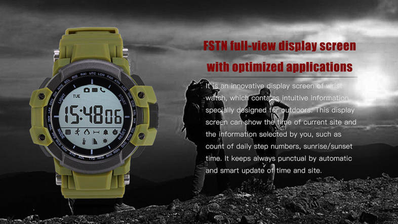 Zeblaze MUSCLE Smartwatch Bluetooth 4.0 Ultraviolet Monitoring Remote Camera Calories Consumption Calling Reminder Pedometer IP67 Waterproof