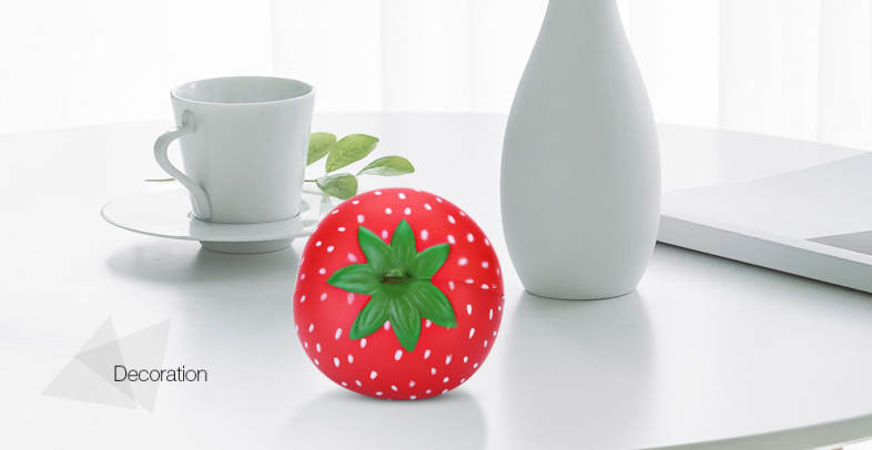 SquishyFun PU Sponge Slow Rising Simulate Strawberry Toy Fragrant Pendant Decoration Squeeze Stress Reliever