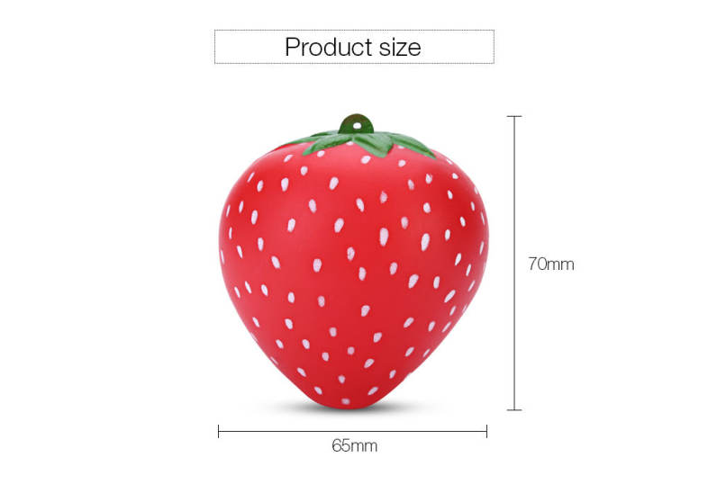 SquishyFun PU Sponge Slow Rising Simulate Strawberry Toy Fragrant Pendant Decoration Squeeze Stress Reliever