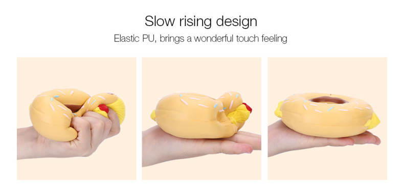 SquishyFun PU Sponge Slow Rising Simulate Funny Donut Toy Decoration Squeeze Stress Reliever