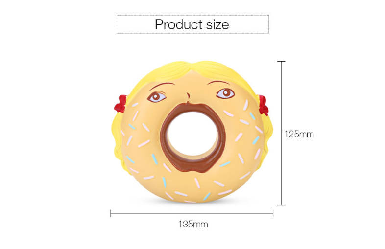 SquishyFun PU Sponge Slow Rising Simulate Funny Donut Toy Decoration Squeeze Stress Reliever