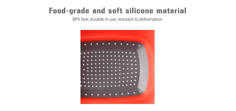 Collapsible Over-sink Colander Folding Strainer with Extendable Handles