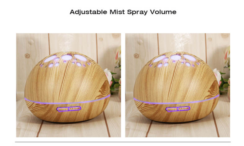 GXDiffuser 300ml Air Humidifier Wood Grain Aroma Diffuser LED Night Light