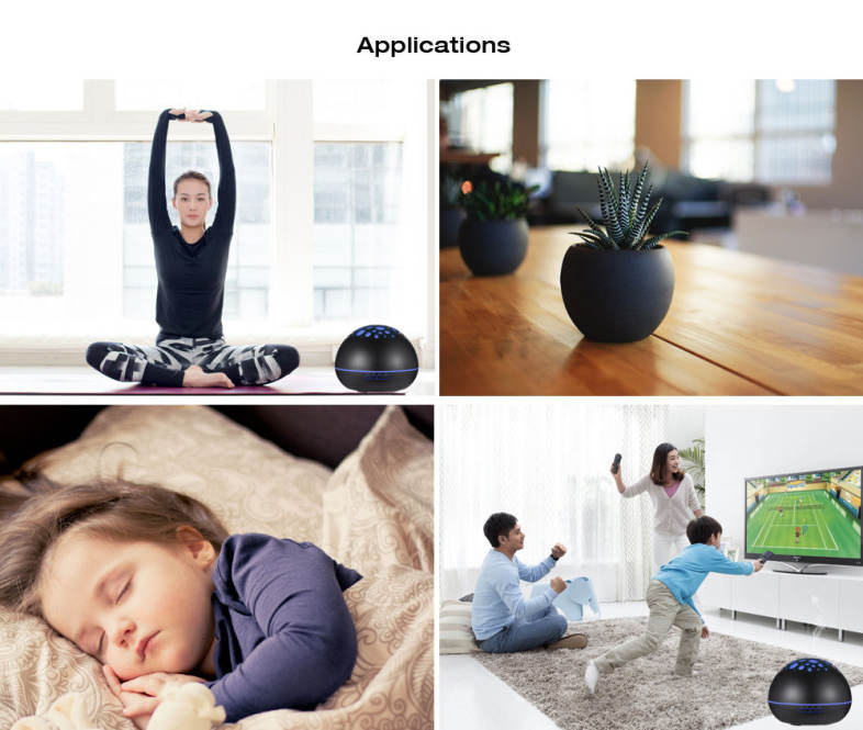GXDiffuser 300ml Air Humidifier Aroma Diffuser LED Night Light