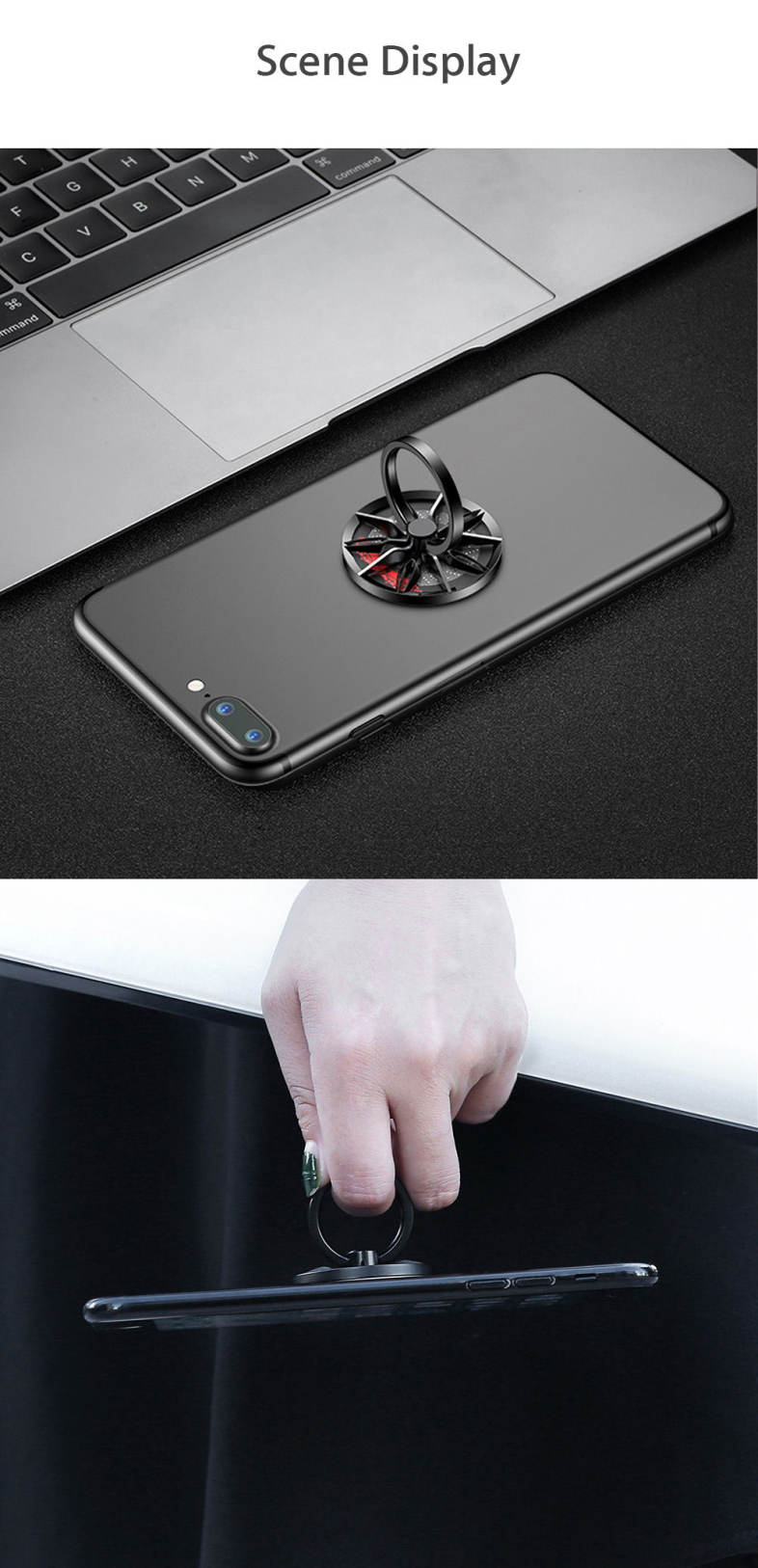 Baseus 10 Pieces Wheel Ring Bracket Phone Stand Finger Grip Holder Car Mount Buckle