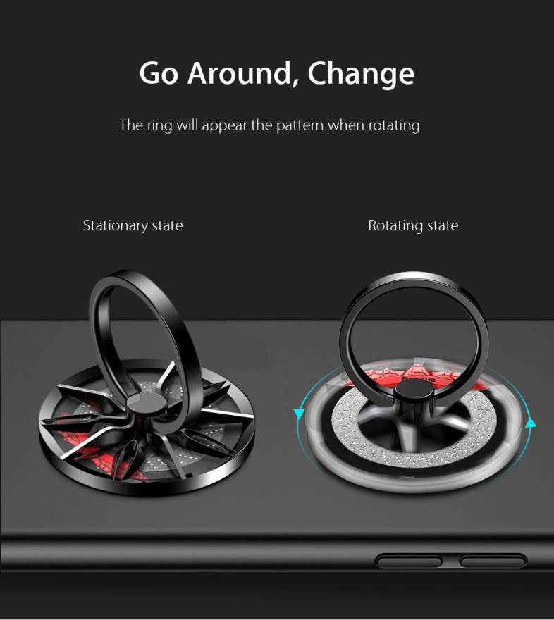 Baseus 10 Pieces Wheel Ring Bracket Phone Stand Finger Grip Holder Car Mount Buckle
