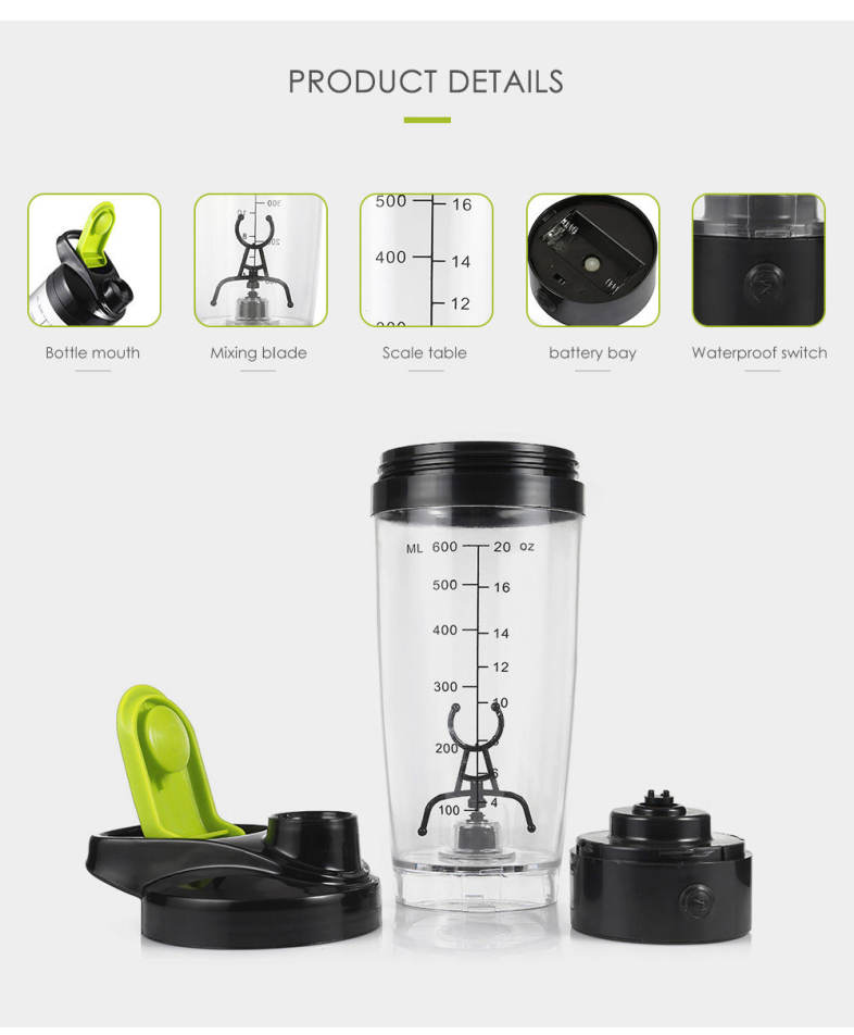 Portable Protein Shaker Bottle Automatic Mixing Cup Self Stirring Mug