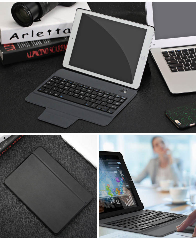 Wireless Bluetooth 3.0 Keyboard Smart Case Magnetic Charging PU Leather Protective Cover for iPad Pro 10.5 inch 2017