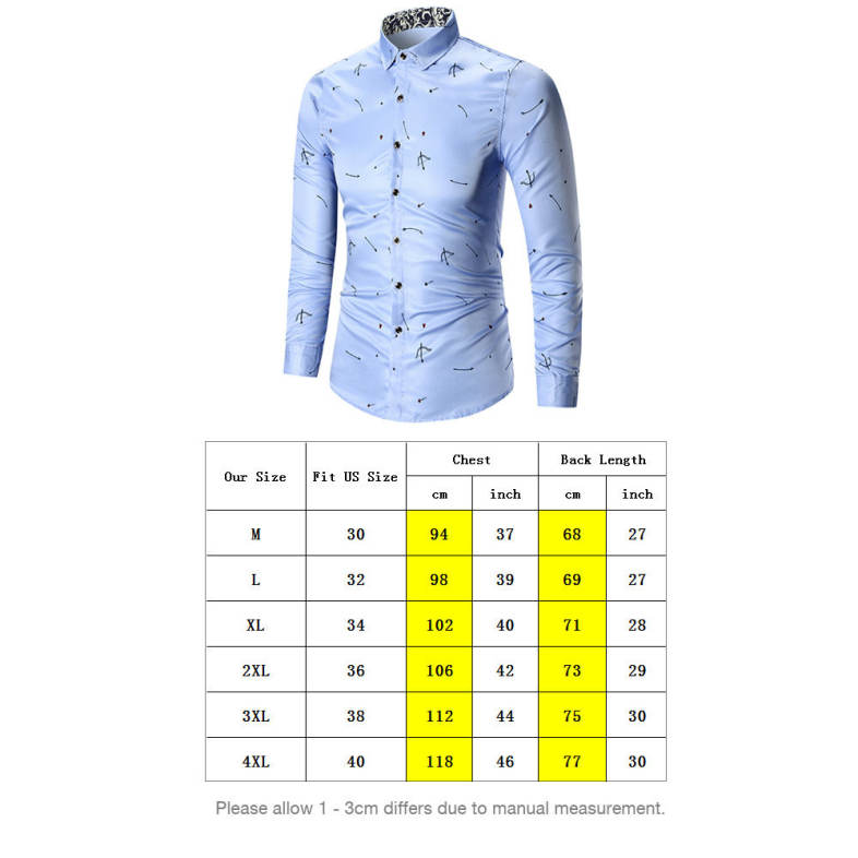Arrow Printed Button Long Sleeve Shirt