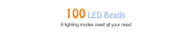 Solar Powered Waterproof 100 LEDs String Lamp Home Yard Christmas Decoration
