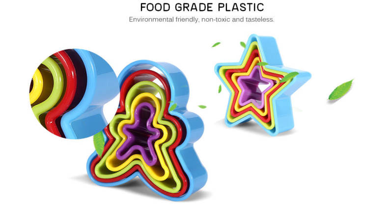 5 PCS DIY Fondant Cake Molds Baking Tool