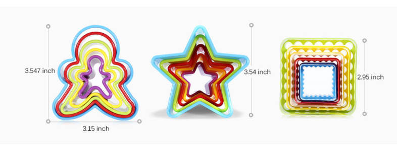 5 PCS DIY Fondant Cake Molds Baking Tool