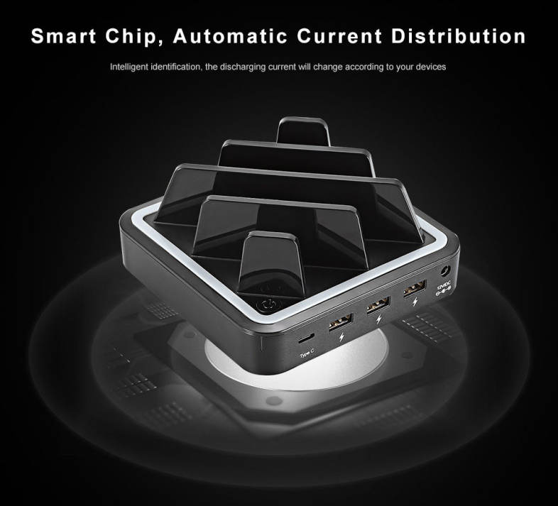 Hawk S400 Multifunctional 36W Power 3-port USB   Type-C Charging Station for Multiple Mobile Devices