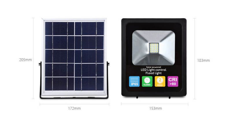 AD - SF5SN 2.2W 20 LEDs Solar Panel Powered Light Lamp for Garden Yard Road Outdoor Use