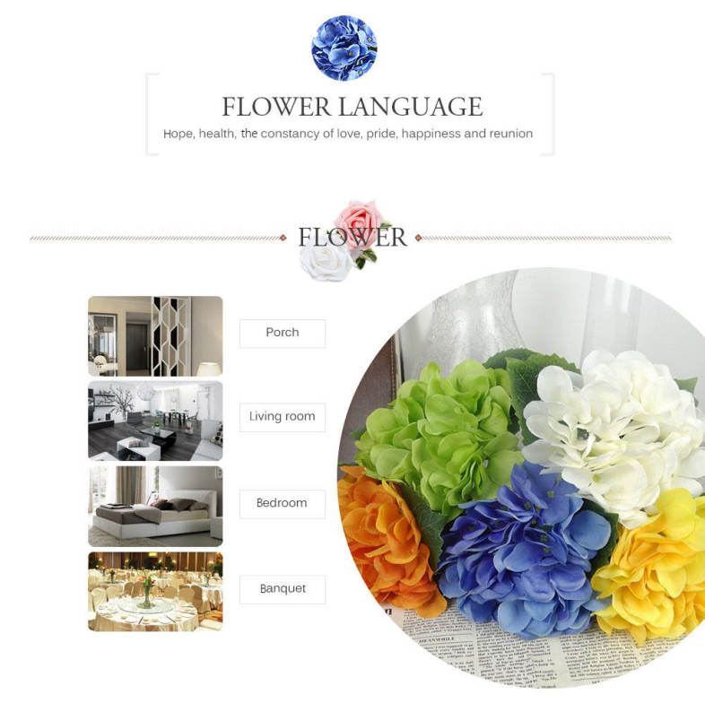Artificial Flower Hydrangea Wedding Bouquet Home Decor