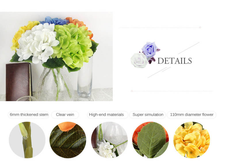 Artificial Flower Hydrangea Wedding Bouquet Home Decor