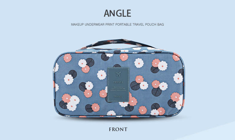 Guapabien Cosmetic Underwear Print Portable Traveling Bag Storage Pouch
