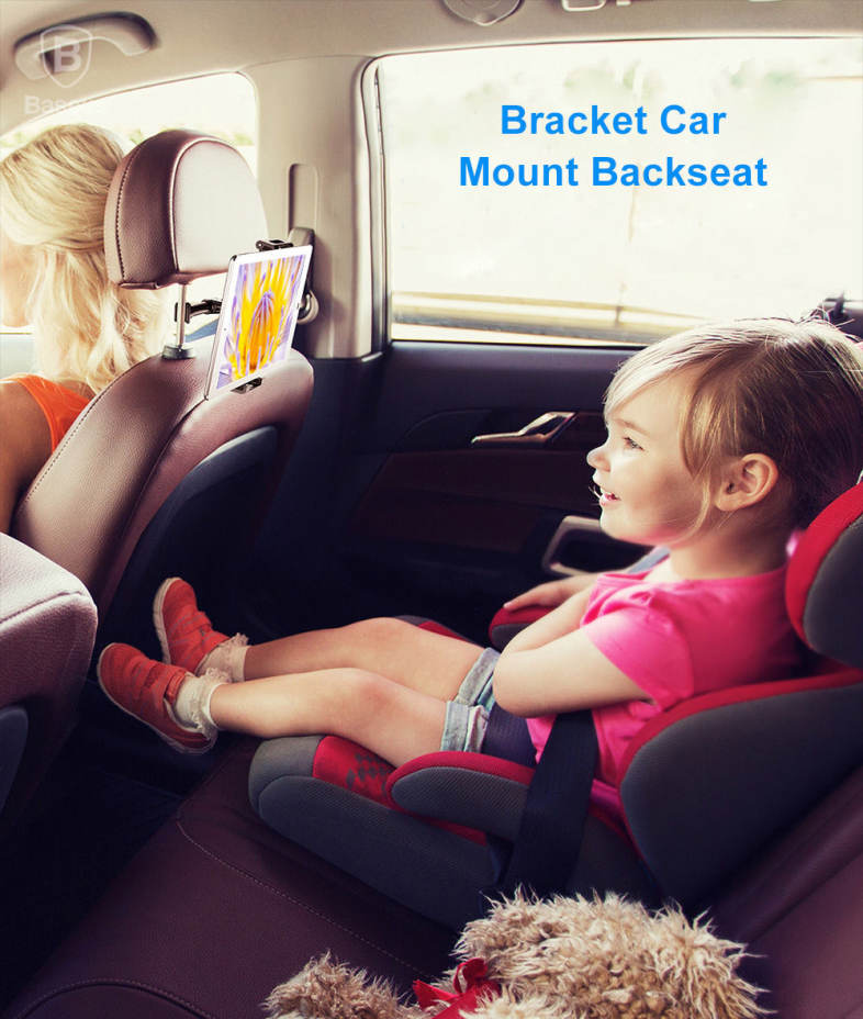 Baseus Universal Car Mount Holder Adjustable Stretchable Back Seat Headrest Bracket for Cellphone / Tablet