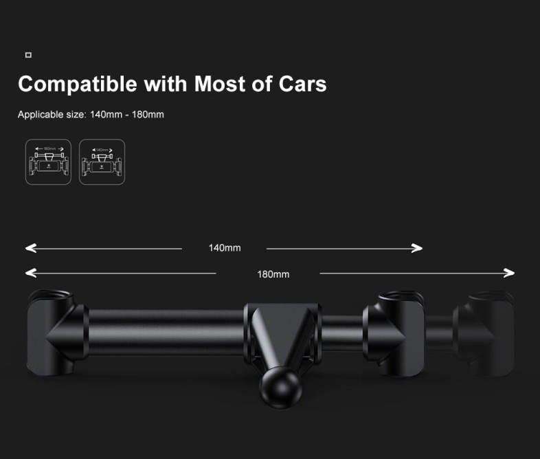 Baseus Universal Car Mount Holder Adjustable Stretchable Back Seat Headrest Bracket for Cellphone / Tablet