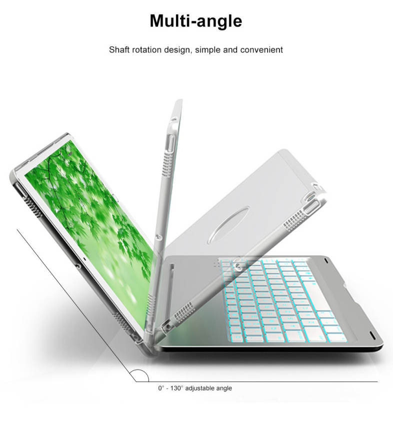 Wireless Bluetooth 3.0 Keyboard Folio Smart Case Cover Auto Sleep with Backlit for iPad Pro 10.5 inch 2017