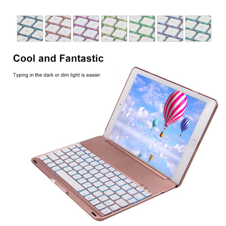 Wireless Bluetooth 3.0 Keyboard Folio Smart Case Cover Auto Sleep with Backlit for iPad Pro 10.5 inch 2017