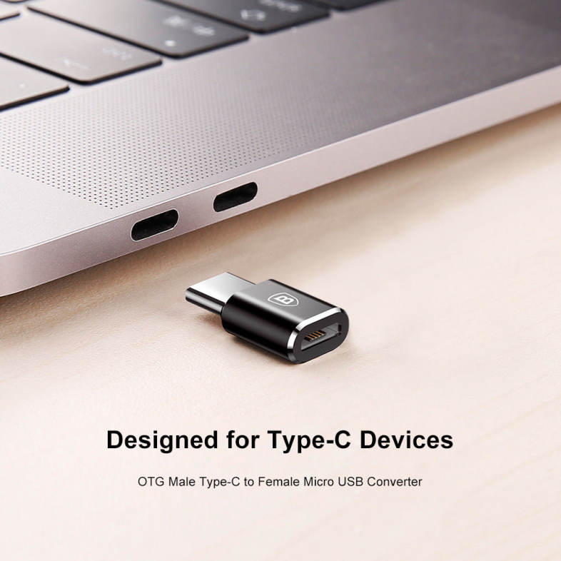 Baseus Mini OTG Male Type-C to Female Micro USB Converter Charging Data Adapter