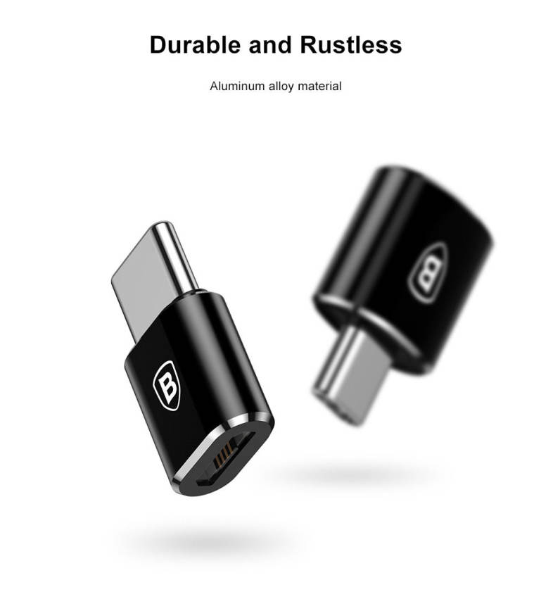 Baseus Mini OTG Male Type-C to Female Micro USB Converter Charging Data Adapter