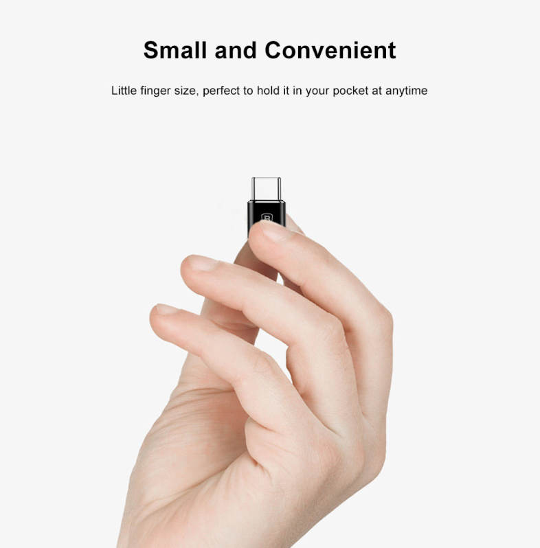 Baseus Mini OTG Male Type-C to Female Micro USB Converter Charging Data Adapter