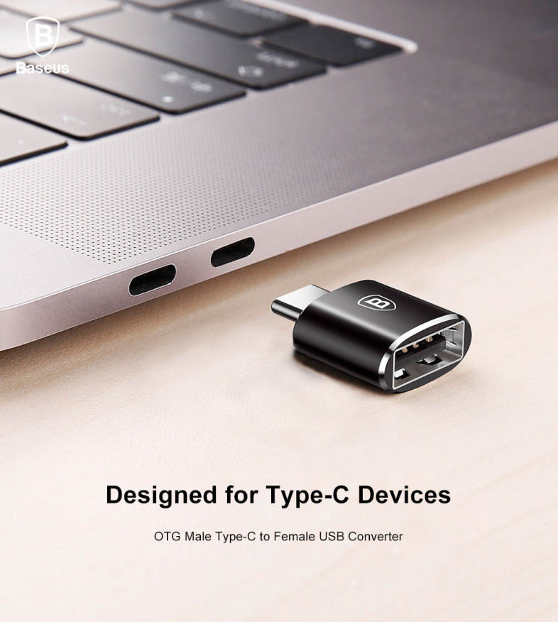 Baseus Mini OTG Male Type-C to Female USB Converter Charging Data Adapter