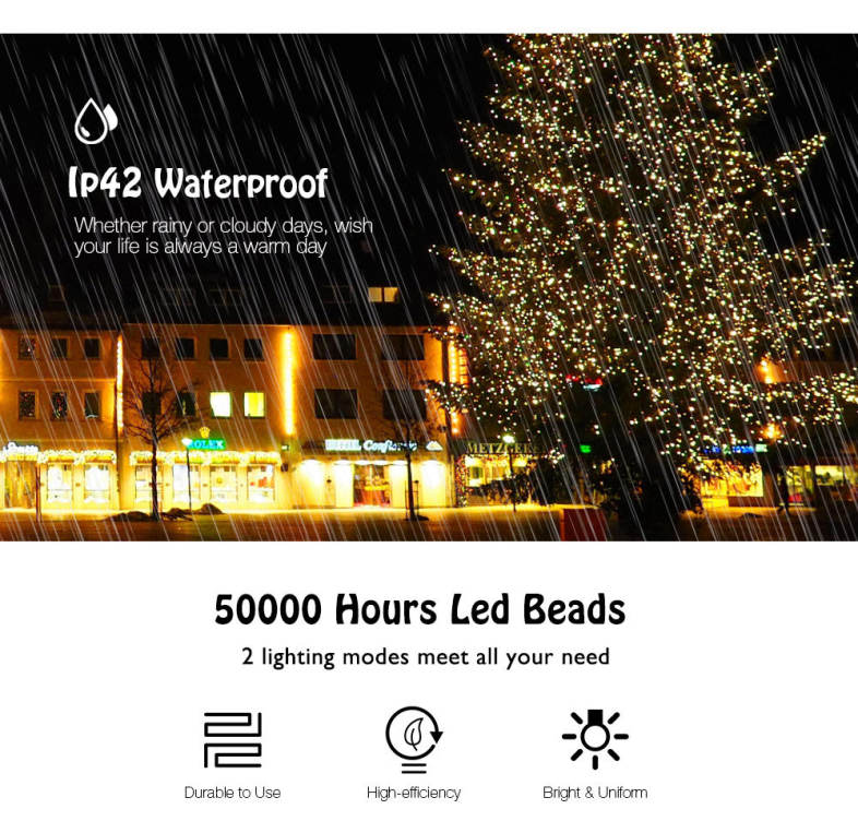 20 LEDs Bell Light String 2M Decoration Battery Operated Lighting Chains for Christmas Hallowmas
