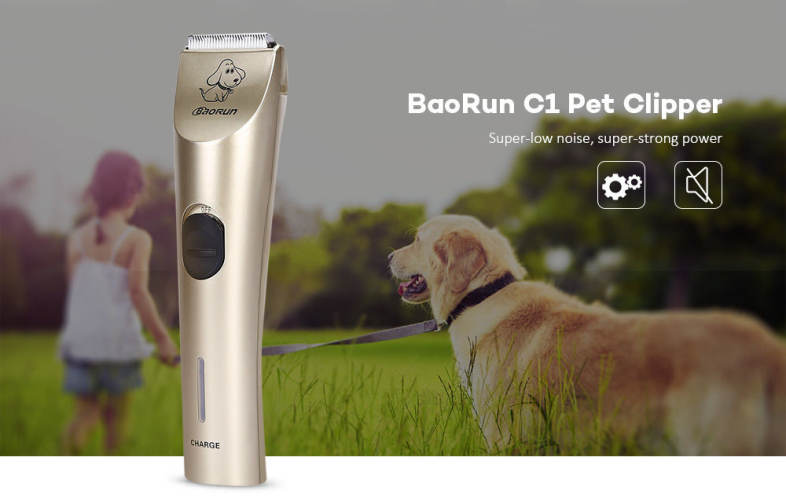 BaoRun C1 Rechargeable Cordless Pet Clipper Electric Grooming Kit High Power Low Noise